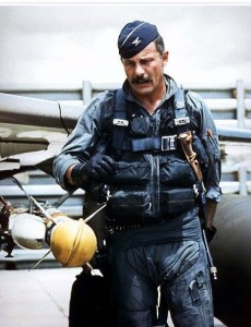 Brig Gen Robin Olds in front of F-4 in Vietnam 1967